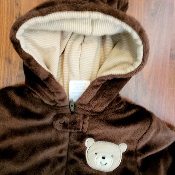 SMALL WONDERS FUZZY BEAR COLD WEATHER ZIP UP SIZE 0-3 - Picture 9 of 9